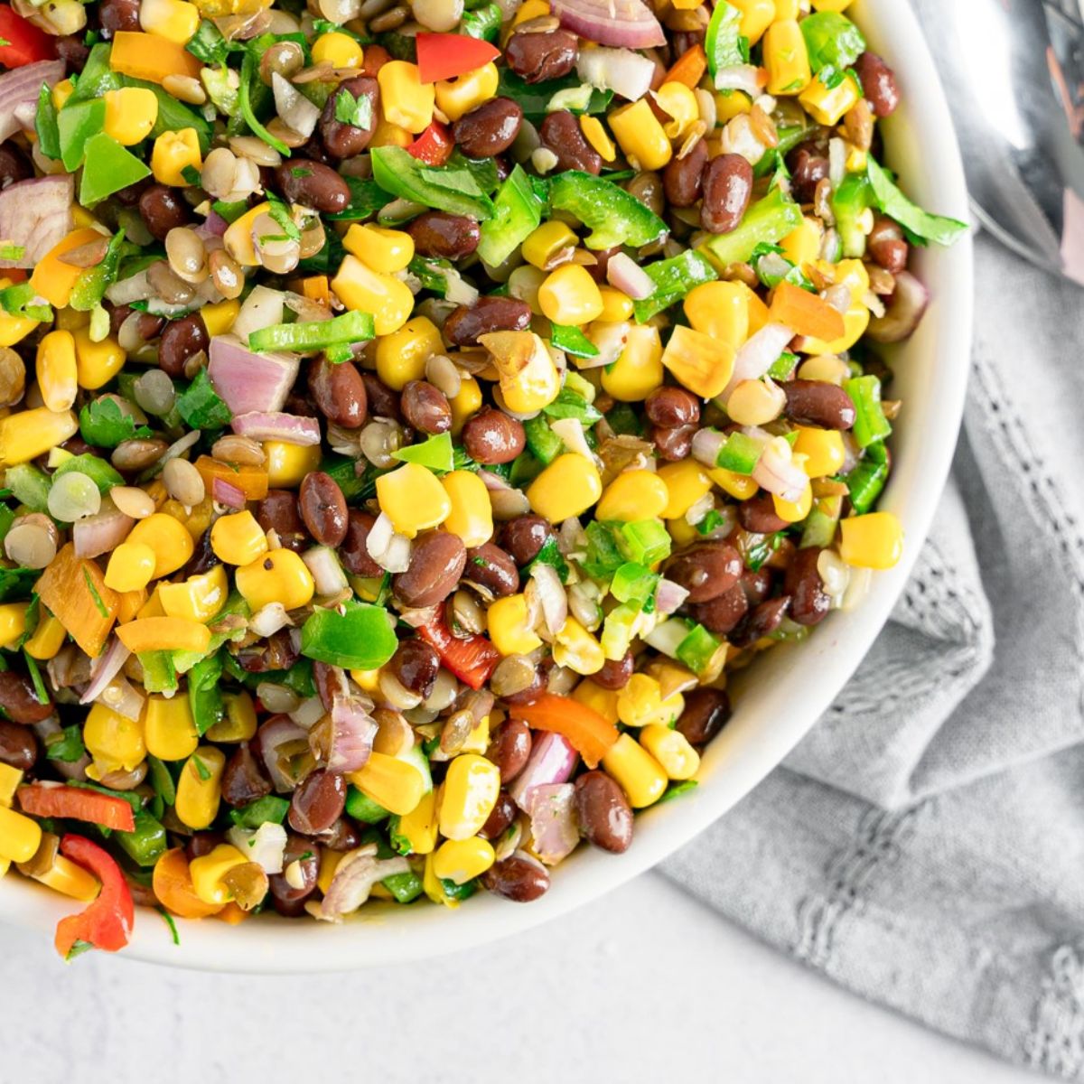 cowboy caviar in white bowl close up